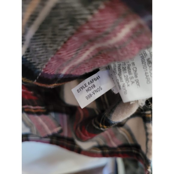 MADEWELL Tartan Plaid Brushed Multi Flannel Top Size Small - Picture 2 of 6